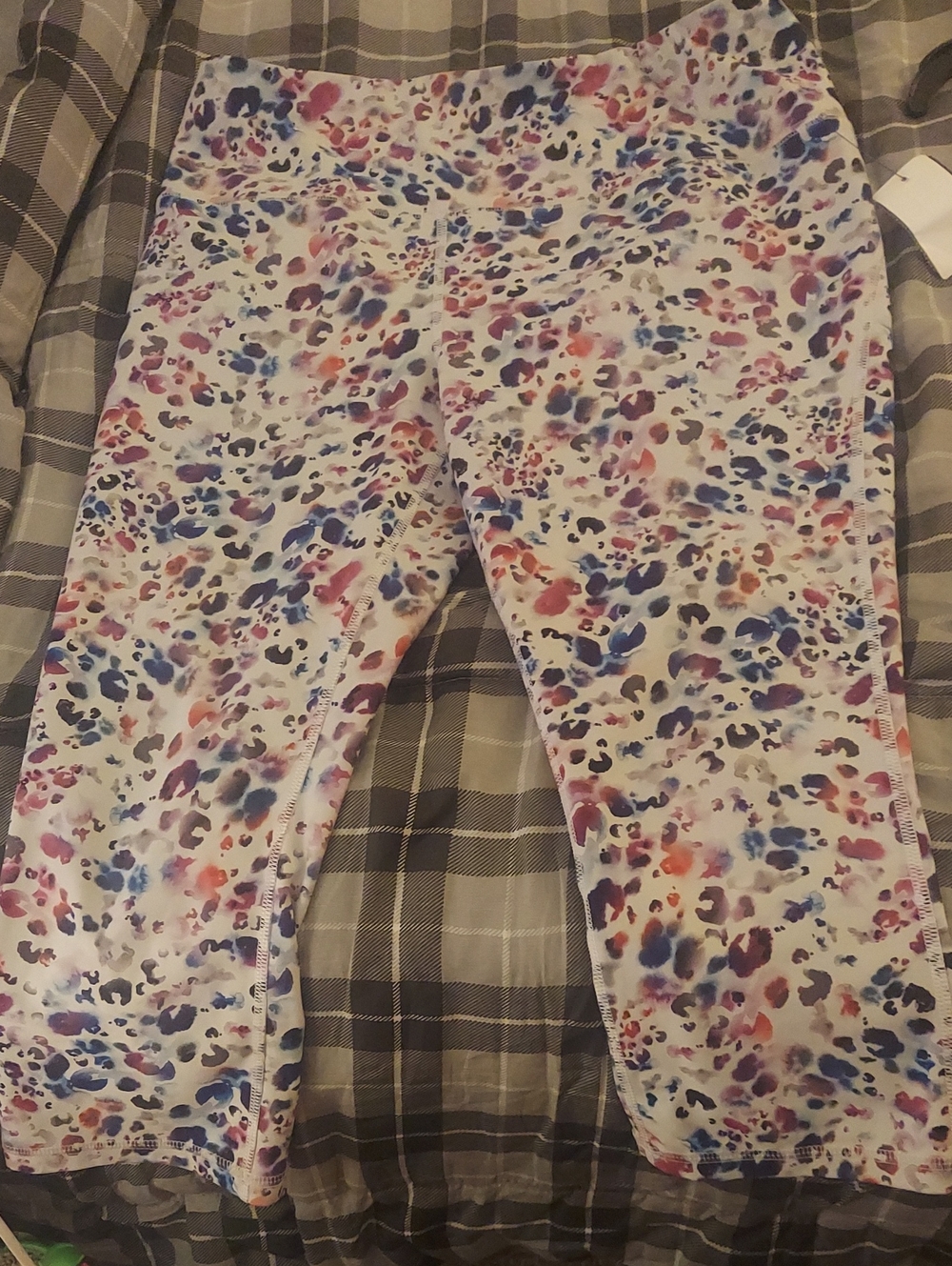 Women White Multicolor Leopard Print Leggings